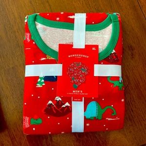 Dinosaur Christmas Pajamas Men XL